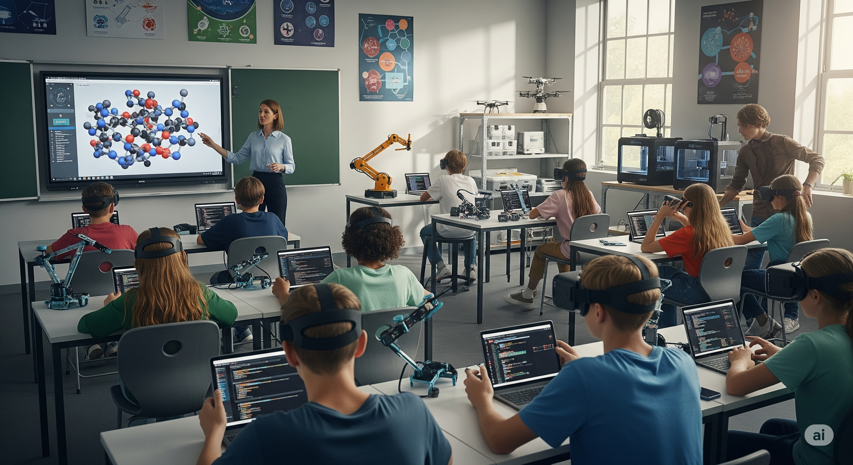 Alunos em atividade extracurricular